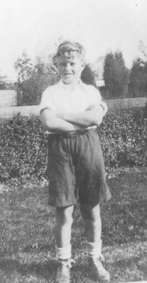 Colin in football kit, Aberdeen, 1937
