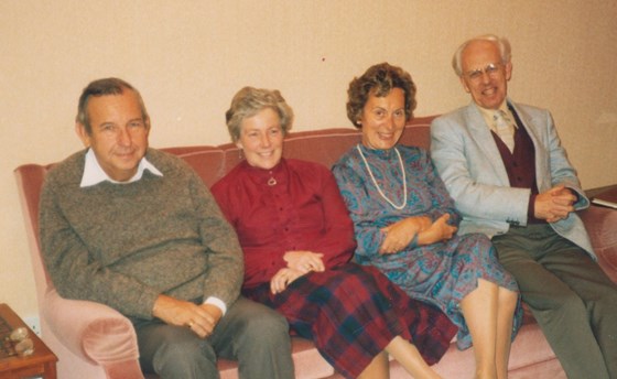 Colin and Pam with Michael and Elisabeth Close, abt 1987