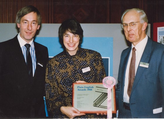 Plain English Award ceremony, 1988