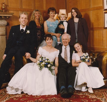 Family group, Brian & Francesca's wedding, Sept 1999