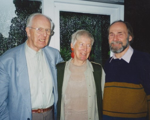 Colin with sister Jan and husband Ian Johnson, 2000