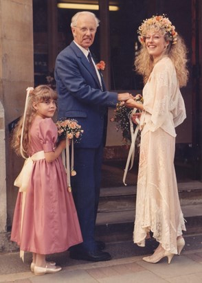 Heather's wedding, 1989