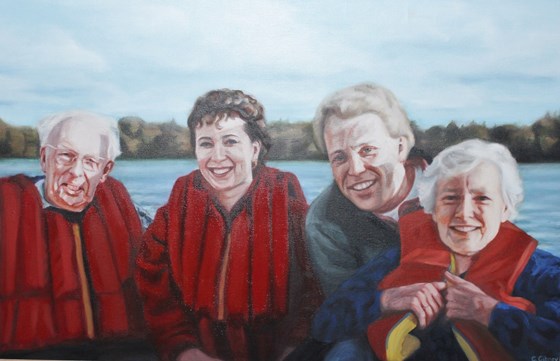 Colin, Pam, Francesca and Brian - Lake Simcoe, Ontario, 1997