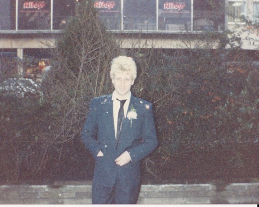Dad on his wedding day to my mum Karen - January 11th 1988!