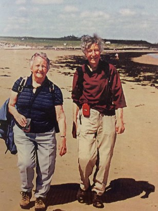 How I remember Alan, walking on Bamburgh beach
