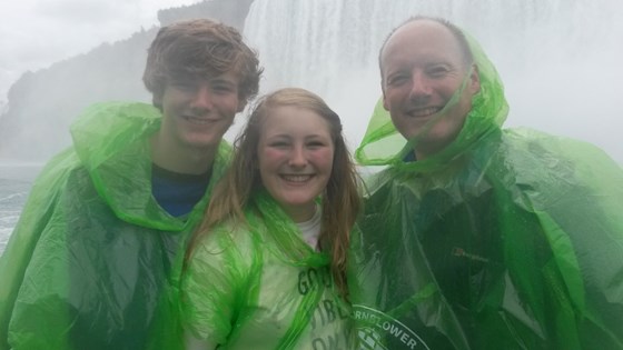James, Holly and Mark at Niagara Falls