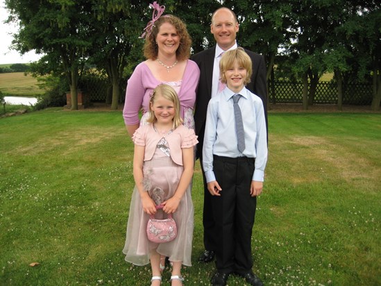 Family at a wedding