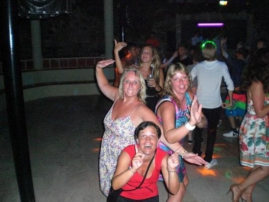 Hotel disco in Turkey. Good times with Debbie and Sam who we also met. 