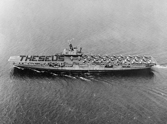 HMS Theseus (R64) off Japan 1951. Dad served on this ship. 