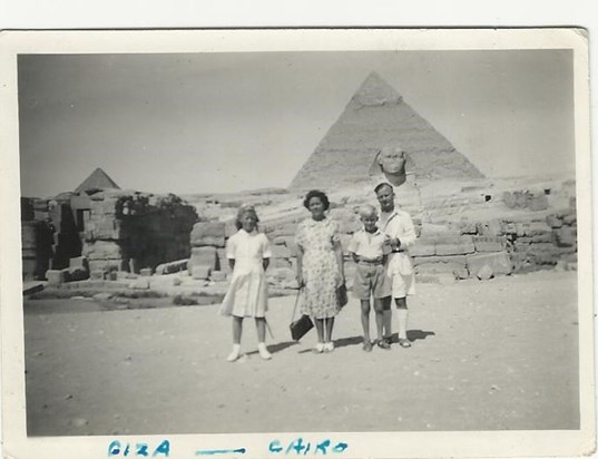 Mum Nan Tony & Grandad by the Great Sphinx of Giza in Cairo