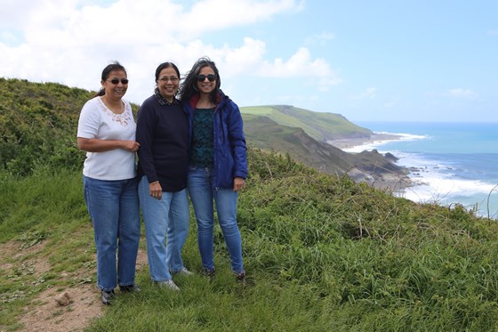 A wonderful travel companion. With the wind in our hair, along the Cornish coast.