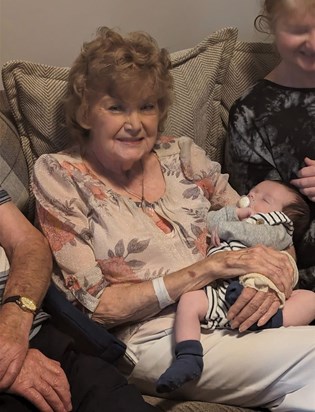 Mum and youngest Great grandchild Woody. 