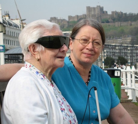 Me and Mum on Dover sea front 4th May 2006