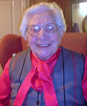 Mum smiling on her 96th birthday
