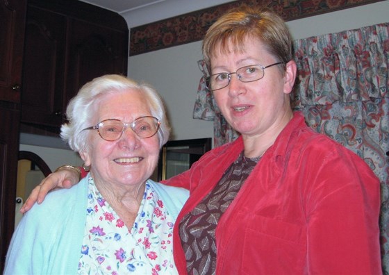 Mum and Shelagh on  20th October 2006