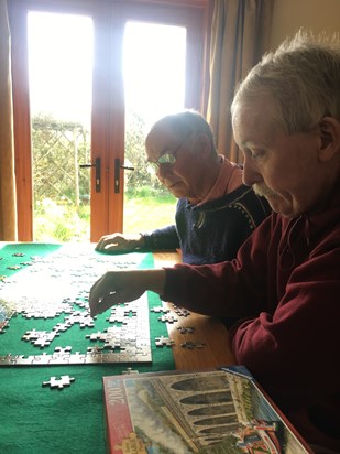 Ian & Richard sharing a jigsaw together