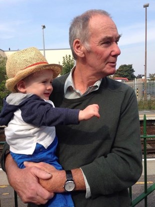 Great uncle Ian with George, September 2014