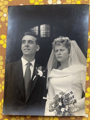 Angus and Jill on their wedding day 1958