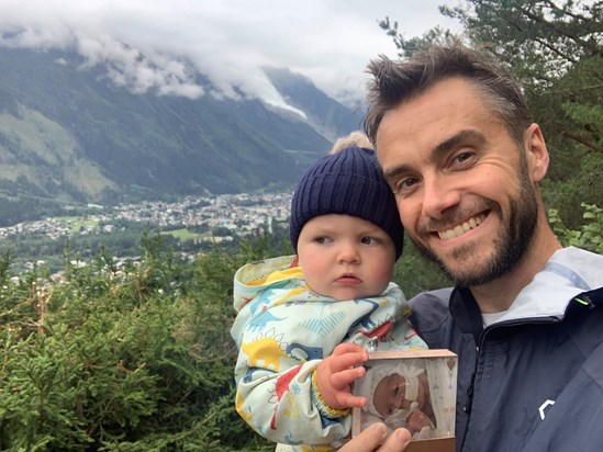 Third birthday hike to La Floria in Chamonix - mummy was ill, so Freddy and Daddy did the honours!