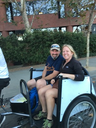 Rob and Jo in Pedicab in San Francisco.
