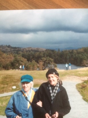 Mum & I at the Lakes near Grasmere, around 2007, year of her 80th birthday...