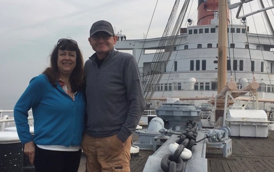 Karen & Paul on the Queen Mary in Long Beach California Jan 2018