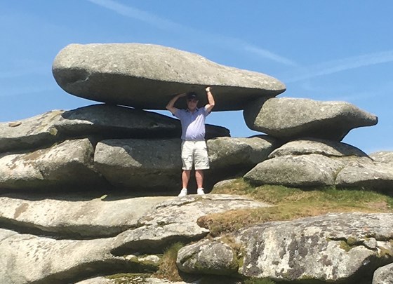 John at the cheesewring on Bodmin Moor. 