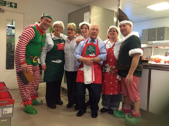 Always a brilliant day for Partners to have xmas lunch served by John