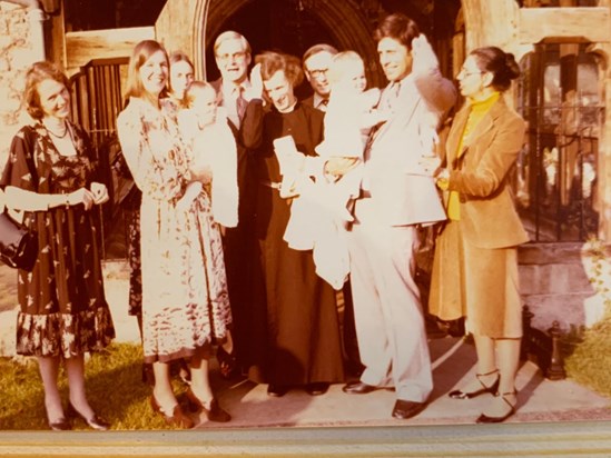 Lou and Diane at Kath's Baptism 1977