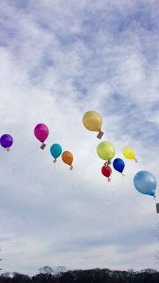 The balloons we released after Granda's funeral