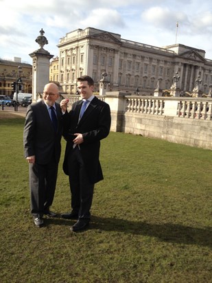 Proud day at the palace (shortly after an encounter with Ronnie Corbett!) -  2012