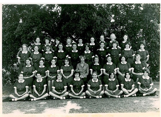 Durban Girls College, Durban, South Africa Form IV 1979 - Caroline is 5th, starting from the left, in the bottom row