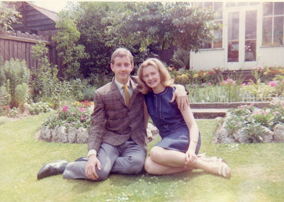 1967 With sister Liz.  Parents Silver Wedding anniversary.