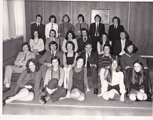  1974 Can you spot Helen? I was off work and missed being in this