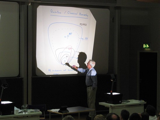 Dominic lecturing in Cambridge in 2003