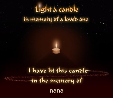 light a candle for nan