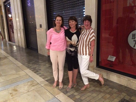 Enjoying a fun time in Malaga with Rowena and Moira.Happy days will always be remembered.