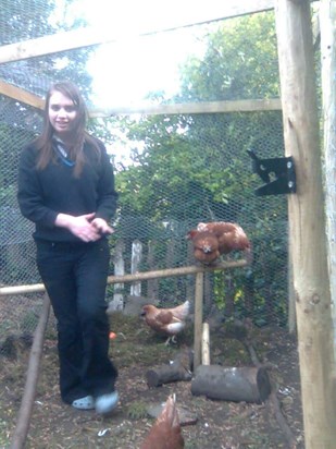 Getting to know our new chickens,  all named after the Twilight vampires because you loved the books... Apart from Henrietta