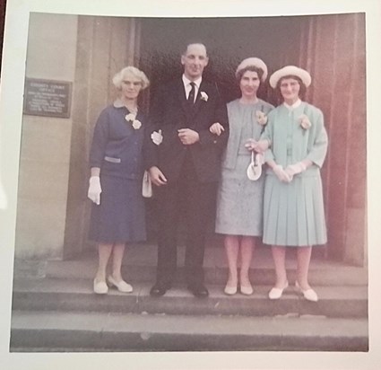 Peter Ann and both mothers on his wedding day