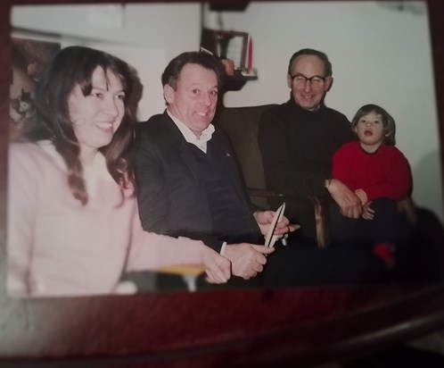 Peter with Susan, Ivor and Carl at Heathers about 1985