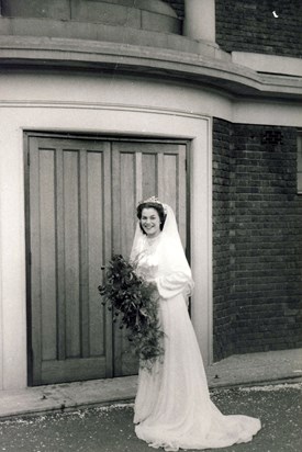 Mum as a bride