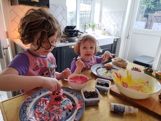 They both love cooking, but hate hair clips!!! Miss you Dad, you would love these two so much x