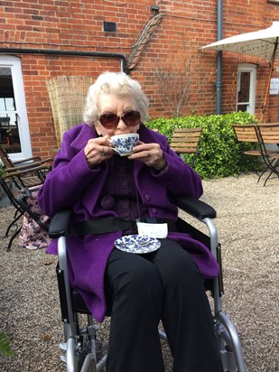 Time for a cuppa in kingsclere, our English rose, love you . Xx