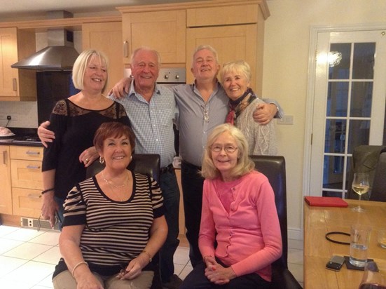 Dad and Mum with his cousins and beloved sister 