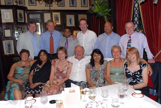 A lovely time at Hugh's retirement dinner (2nd) at Rules Restaurant, London 2007.