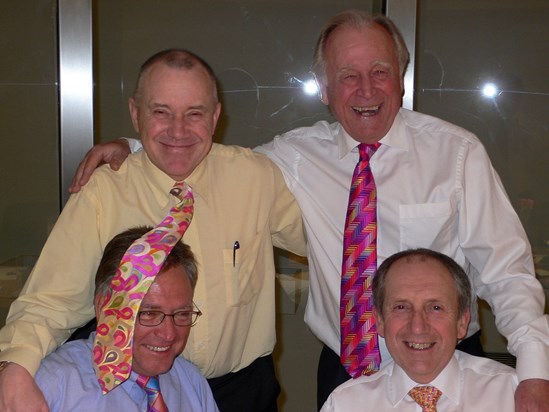 Loud Tie competition 2007. Hughie with Gero, David & Graham. Another fun night!