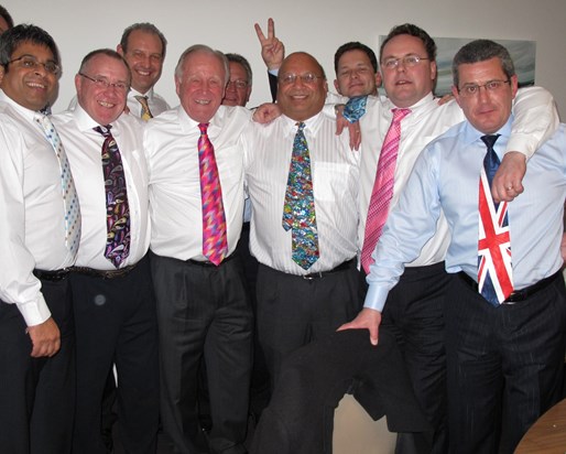 Hughie competing in the 2009 Loud Tie Competition.