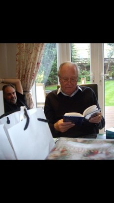 Grandad Enjoying his Christmas prezzi.. Obviously a Chelsea book x x Xmas 2012
