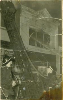 Dennis on the left Fire at the handymans store in Sutton