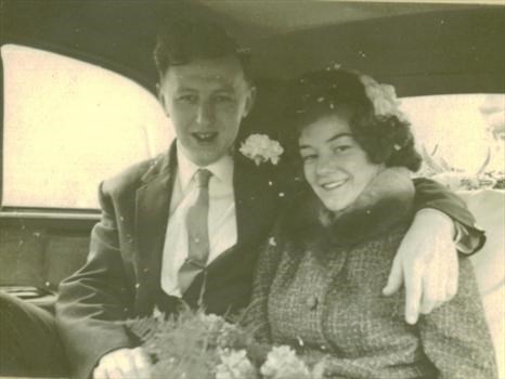 In the wedding car